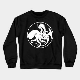 Dragon and Kraken WHT Crewneck Sweatshirt